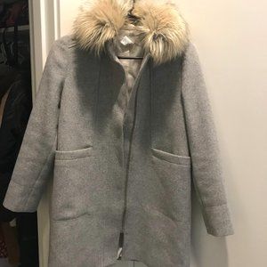 J.Crew Girls' Faux-Fur Collar Coat